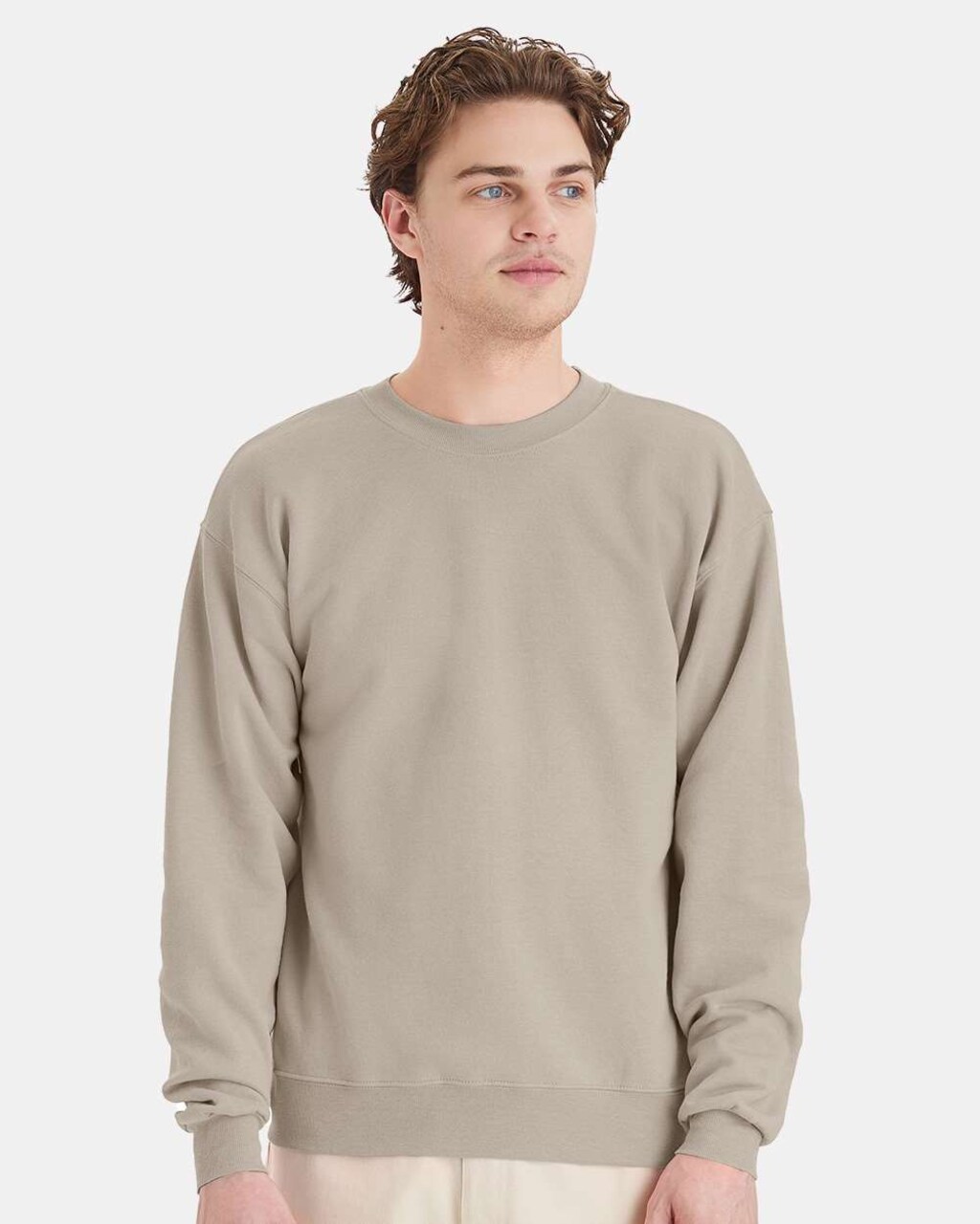 Hanes EcoSmart Unisex Cotton Polyester Crewneck Sweatshirt PrintPro XP Fleece Classic Fit Everyday Comfort Pullover